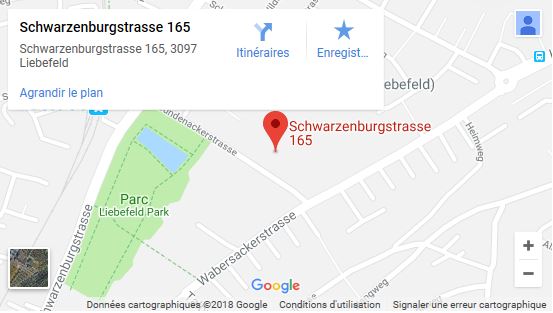map of Schwarzenburgstrasse 165<br/><br>
		3003 Bern